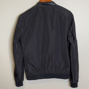 Zara Man black lined zippered bomber jacket L